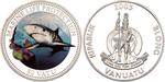 Silver Ounce 2005 Marine Life Protection - Tiger Shark: Photo Coin, Vanuatu, Silver Ounce 2005 Marine Life Protection - Tiger Shark / thumbnail