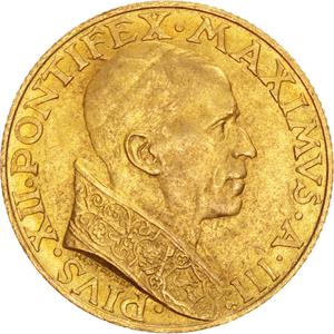 Vatican / One Hundred Lire 1941 Gold - obverse photo