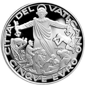 Vatican / Five Euro Silver 2020 Day of Migrants - obverse photo