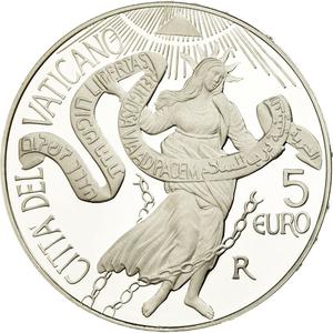 Vatican / Five Euro 2011 - reverse photo