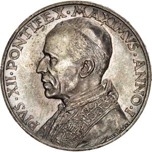 Vatican / Ten Lire 1939 - obverse photo