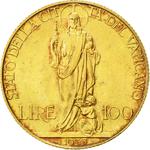 One Hundred Lire 1935 Gold: Photo Coin, Vatican, One Hundred Lire 1935 Gold / thumbnail