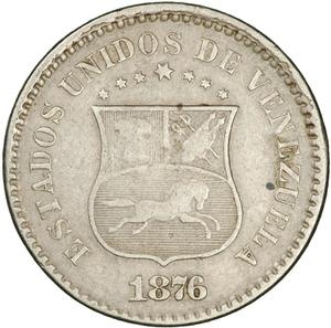 Venezuela / One Centavo 1876 - obverse photo
