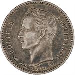 Fifty Centavos 1893: Photo Coin, Venezuela, Fifty Centimos 1893 / thumbnail