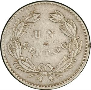 Venezuela / One Centavo 1876 - reverse photo