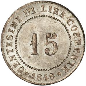 Venice / Fifteen Centesimi 1848 - reverse photo