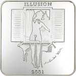 Silver Fifty Grams 2001 Cat in the Window: Photo Coin, Zambia, Silver Fifty Grams 2001 Cat in the Window / thumbnail