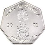 One Thousand Kwacha 2001 Calendar: Photo Coin, Zambia, One Thousand Kwacha 2001 Calendar / thumbnail
