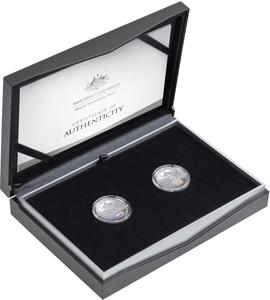 Australia / Australian Football League 2024 $1 Coloured Fine Silver Proof Two-Coin Set - photo