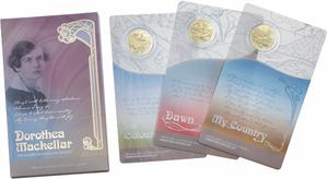 Australia / Dorothea Mackellar 2025 50c Uncirculated Three-Coin Set - photo