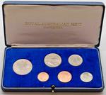 Australian Decimal Coins - Six-Coin Proof Set: Photo Proof Set 1966 in light blue case