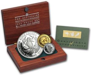 Australia / The Australian Family of Precious Metals Coins 1990 Proof Set ($5) - photo