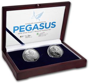 British Virgin Islands / Pegasus 2018 Silver Proof / Reverse Frosted Set - photo