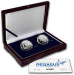 Pegasus 2017 Silver Proof / Reverse Frosted Set: Photo 2017 BVI 2-Coin Silver Pegasus Proof/Reverse Proof Set