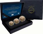 The Falkland Islands 2025 Gold Proof Three Coin Sovereign Collection: Photo 2025 Sovereign Gold Proof Three Coin Set