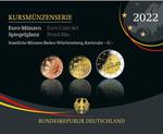 2022 Euro-Münzen Spiegelglanz Staatliche Münzen Baden-Württemberg, Karlsruhe -G-: Photo Business strike series collector coins 2022 mint gloss (G)