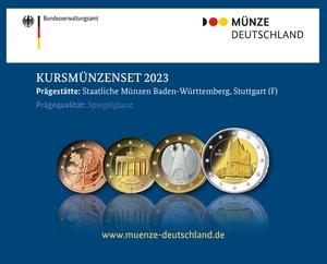 Germany / Kursmünzenset 2023 Spiegelglanz (F) / Proof Set 2023 (Stuttgart) - photo