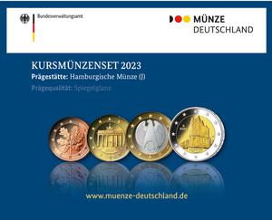 Germany / Kursmünzenset 2023 Spiegelglanz (J) / Proof Set 2023 (Hamburg) - photo