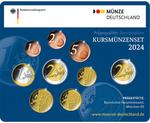 Kursmünzenset 2024 Stempelglanz (D) / Brilliant Uncirculated Set 2024 (Munich): Photo Business strike series collector coins 2024 brilliant uncirculated (D)