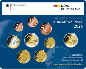 Germany / Kursmünzenset 2024 Stempelglanz (F) / Brilliant Uncirculated Set 2024 (Stuttgart) - photo