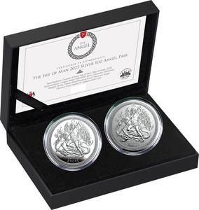 Isle of Man / The Isle of Man 2025 Silver 1oz Angel Pair - photo