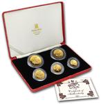 Gold Angel 5-Coin Proof Set 1987: Photo 1987 Isle of Man Angel 5-Piece Gold Proof Set