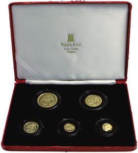 Isle of Man / Gold Angel 5-Coin Proof Set 1984 - photo