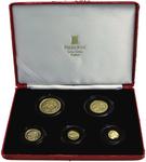 Gold Angel 5-Coin Proof Set 1984: Photo Isle of Man: Gold Angel 5-piece Proof set 1984