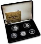 1986 Isle of Man Platinum Noble 4-Coin Proof Set: Photo 1986 Isle of Man 4-Coin Platinum Noble Proof Set