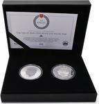 The Isle of Man 2024 Silver 1oz Angel Pair: Photo 2024 Proof Isle of Man Silver Angel 2-Coin Set