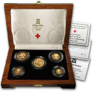 Isle of Man / Angels of Mercy 5-Piece Proof Set - photo