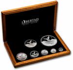 Libertad Serie Plata / Acabado Espejo / 2019 (Libertad Silver Series - Proof, 7 Coins): Photo 2019 Mexico 7-Coin Silver Libertad Proof Set (8.9 oz, Wood Box)