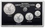 Libertad Colección Monedas de Plata Pura (Libertad Silver - Brilliant Uncirculated, 2023): Photo 2023 Mexico 5-Coin Silver Libertad Set BU (1.9 oz)