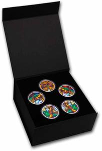 Niue / Yu-Gi-Oh! 5-Coin Colorized Silver Set - Exodia - photo