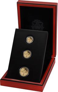 Saint Helena / The Cruciform and Sceptre Guinea Gold Proof Three Coin Set - photo