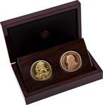 Big 5 Lion and Krugerrand Proof Set - Gold, 2025: Photo 2 oz Gold Coin Set - Big Five III - Lion + Krugerrand with Privy Mark Lion - 2025