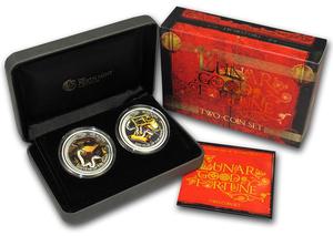 Tuvalu / Lunar Good Fortune Two Coin Set 2013 - photo