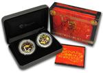 Lunar Good Fortune Two Coin Set 2013: Photo 2013 Australia 2-Coin 1 oz Silver Lunar Good Fortune Proof Set
