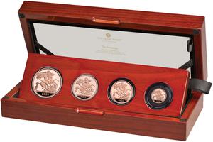 United Kingdom / The Coronation of His Majesty King Charles III Sovereign 2023 Four-Coin Gold Proof Set - photo