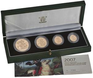 United Kingdom / The 2007 United Kingdom Gold Proof Four Coin  Sovereign Collection - photo