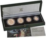 The 2007 United Kingdom Gold Proof Four Coin  Sovereign Collection: Photo 2007 Gold Proof Sovereign Four-Coin Set