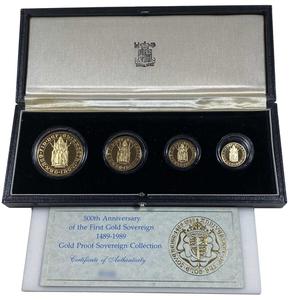 United Kingdom / 500th Anniversary of the First Gold Sovereign 1489-1989 Gold Proof Sovereign Collection - photo