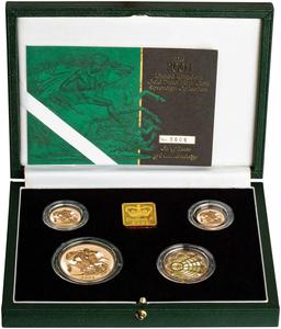 United Kingdom / The 2001 United Kingdom Gold Proof Four-Coin Sovereign Collection - photo