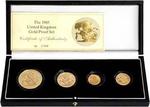 The 1985 United Kingdom Gold Proof Set: Photo 1985 Whole Coin Set Sovereign - Four (4) Coins Gold Proof
