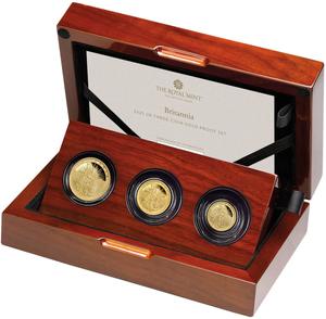 United Kingdom / Britannia 2025 UK Three-Coin Gold Proof Set - photo