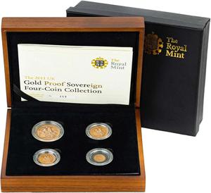 United Kingdom / The 2011 United Kingdom Gold Proof Sovereign Four-Coin Collection - photo