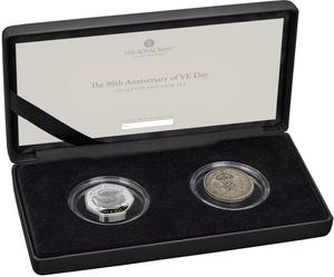United Kingdom / The 80th Anniversary of VE Day Collector Two-Coin Set - photo
