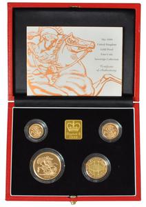 United Kingdom / The 1999 United Kingdom Gold Proof Four-Coin Sovereign Collection - photo