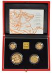 The 1999 United Kingdom Gold Proof Four-Coin Sovereign Collection: Photo 1999 Proof Gold Sovereign 4 Coin Set Boxed