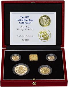 United Kingdom / The 1997 United Kingdom Gold Proof Four Coin Sovereign Collection - photo